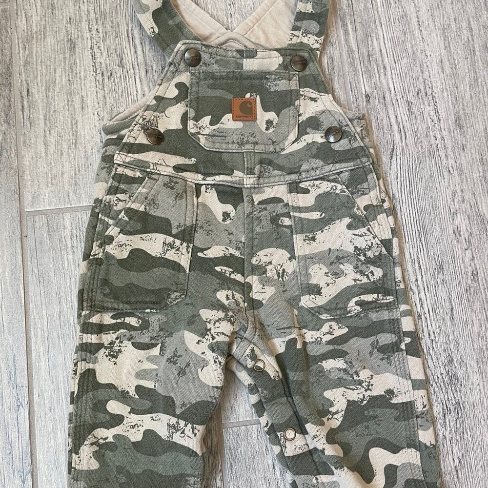 COPY - Carhartt baby boy camo overalls - size 6 months